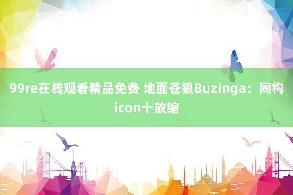 99re在线观看精品免费 地面苍狼Buzinga：同构icon十放缩
